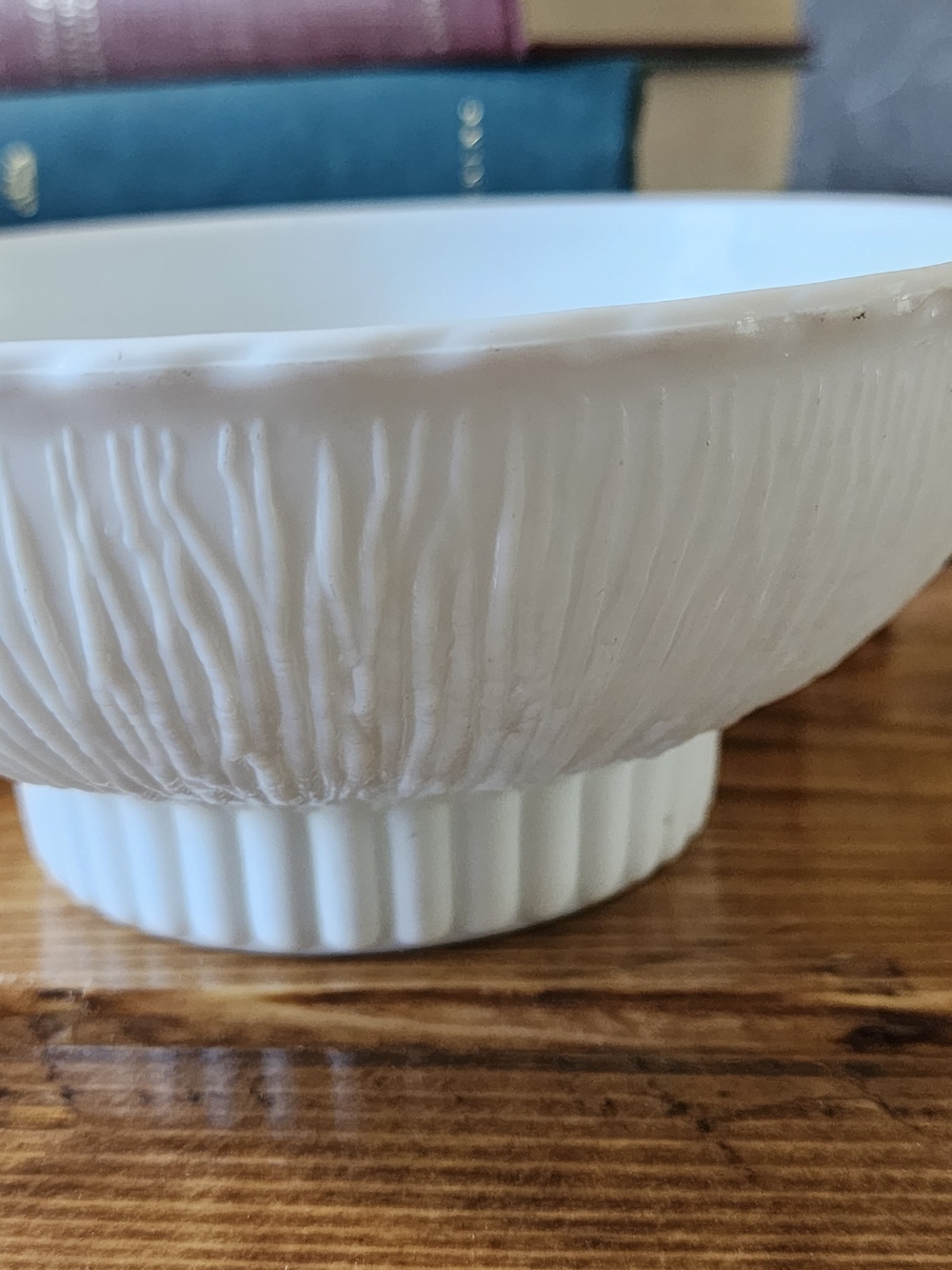 FTD White Milk Glass Round Bowl 7 in Diameter, Impressed Backstamp ©1975